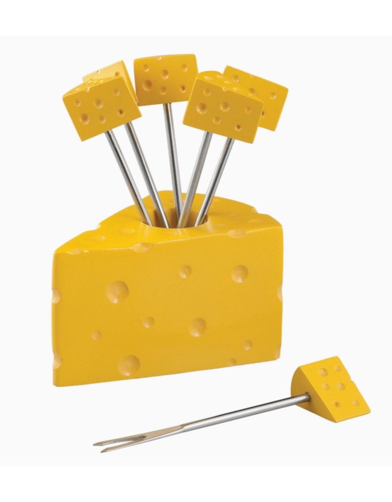 Supreme Housewares Cheese Cocktail Picks with Holder, 6-Piece