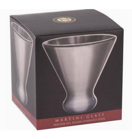 Cork Pops Stainless Martini Glass, Dbl Wall With Freezer Gel, 8oz/6