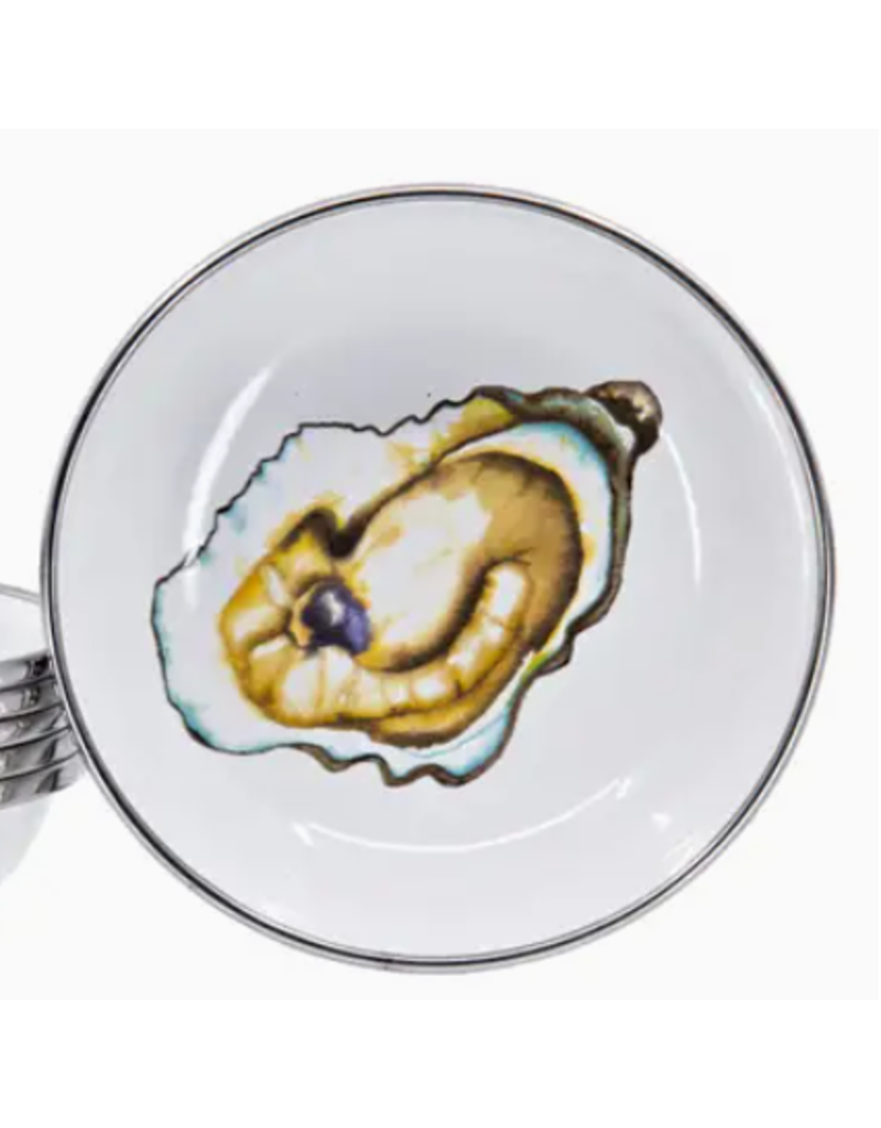 Golden Rabbit Oyster Tasting Dish, 4", Enamelware