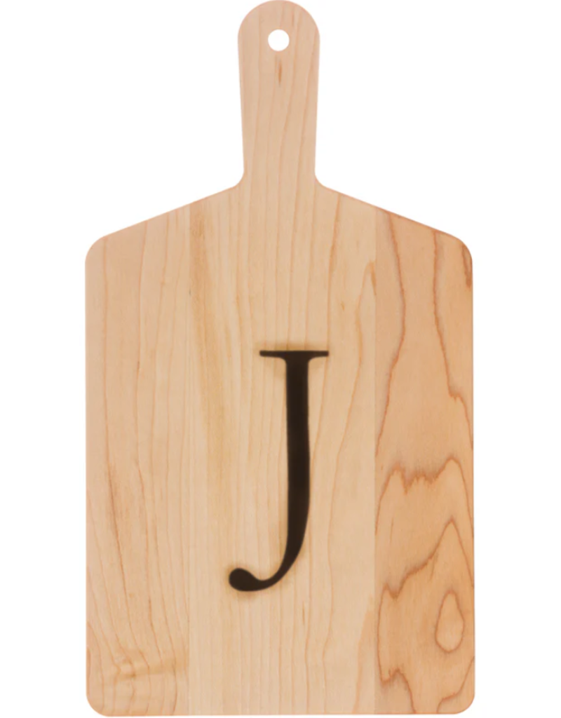 JK Adams Monogrammed Maple Cheese Board- ''J"
