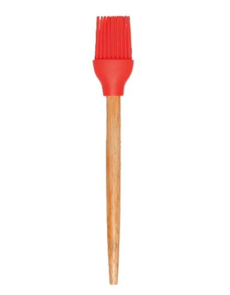 Now Designs Mini Silicone Basting Brush, wood handle, red disc