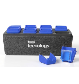 ice•ology Silicone CRYSTAL CLEAR Ice Tray, 8 Cubes