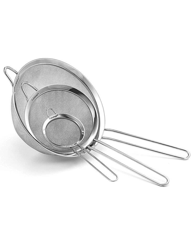 Cuisinart Stainless Mesh Strainers, Set of 3 (3”, 5.5”, 8”) nr