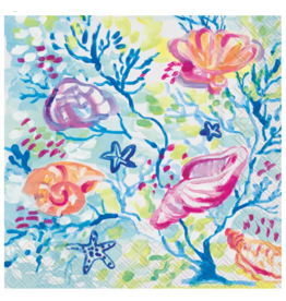 Boston International Cocktail Napkins, Colorful Sea Fun, 20x