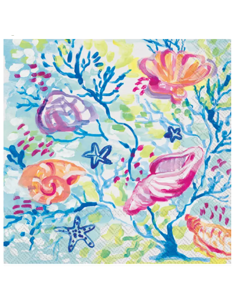 Boston International Cocktail Napkins, Colorful Sea Fun, 20x