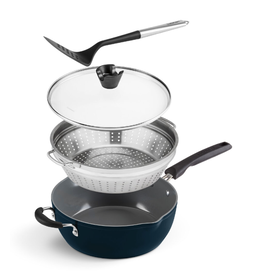 Cuisinart Cuisinart 4pc Preferred Ceramic Nonstick Multi-Purpose Pan, blue, 4.5qt