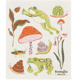 Now Designs Swedish Dish Cloth Gardenland Frogs&Bugs now