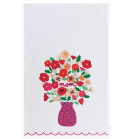 Now Designs Mother's Day Dish Towel, Poppy Bouquet "mom" disc