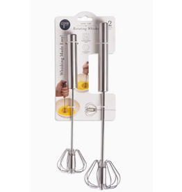 Core Home 2pc Stainless Steel Rotating Whisk Set