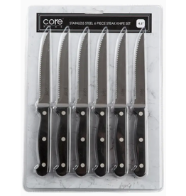 Core Home Everyday Steak Knives, Serrated, Set of 6