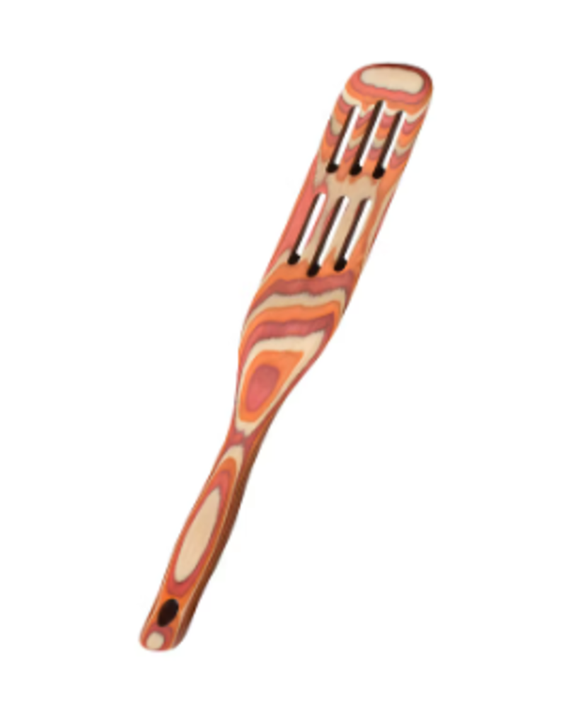 Island Bamboo/Wilshire Red Pakkawood 13" Slotted Spurtle discntd