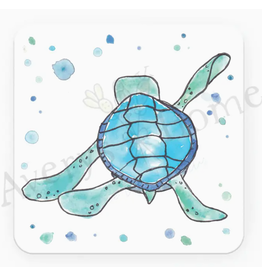 Absorbent Stone Coaster, BABY Blue Sea Turtle