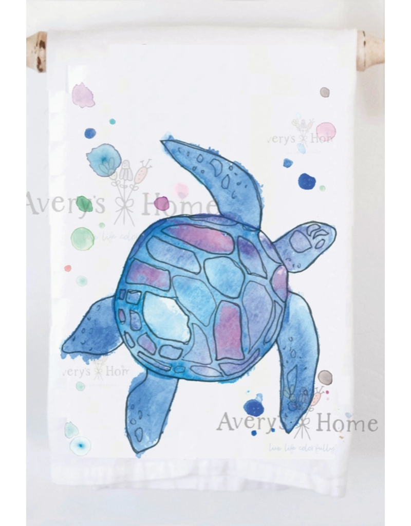 Dish Towel, Blue Sea Turtle