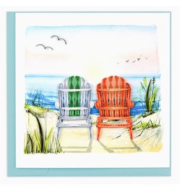 Greeting Card, Quill - Everyday, Adirondack Beach Chairs, 6x6