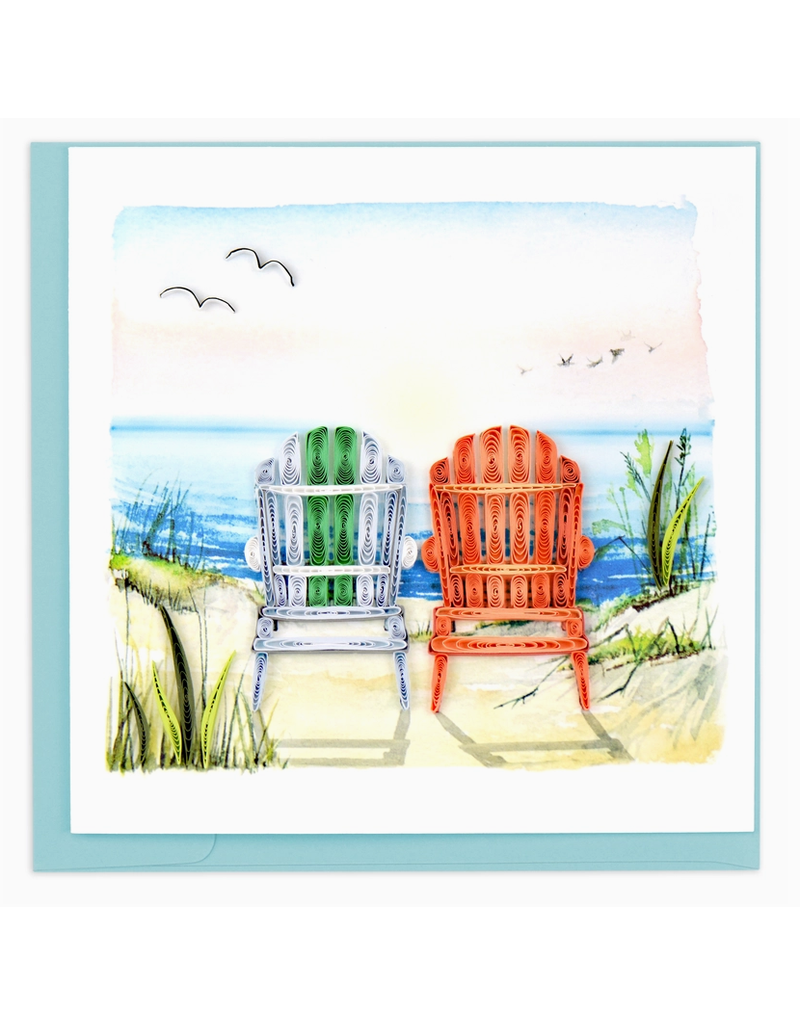 Quilling Card Greeting Card, Quill - Everyday, Adirondack Beach Chairs, 6x6*