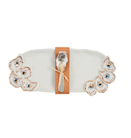 Mudpie Oyster Tray/Platter & Spreader Set, 14x6 y