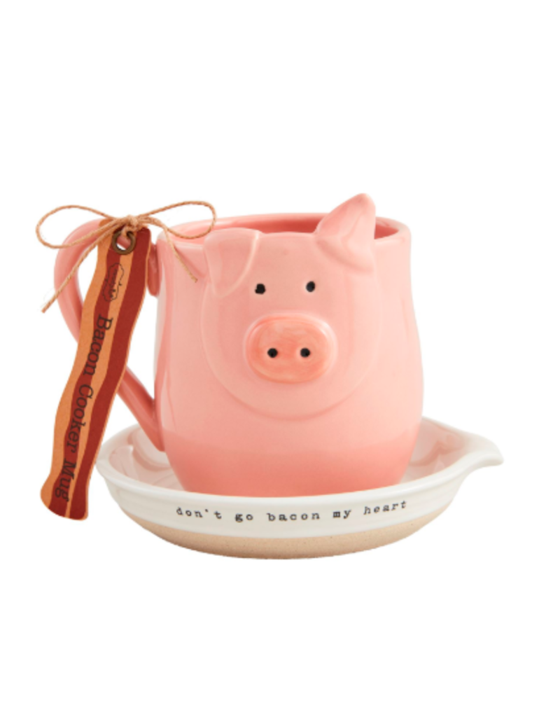 Mudpie Stoneware Pig Bacon Cooker