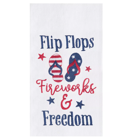 C and F Home Patriotic Towel, Flip Flop Fireworks