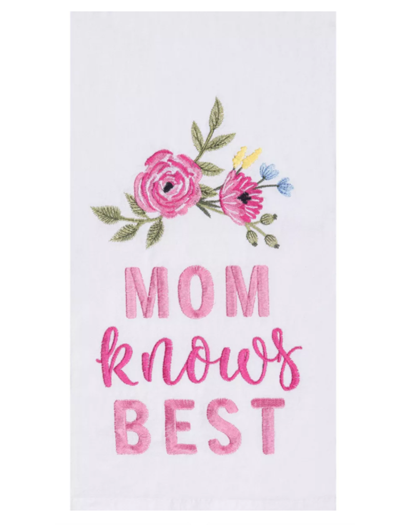 C and F Home Mother's Day Towel, Mom Knows Best, floursack