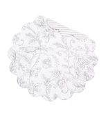 C and F Home Placemat, Gray Callahan Songbirds, Round Reversible