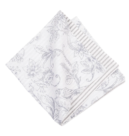 C and F Home Napkin, Gray Callahan Songbirds, Reversible