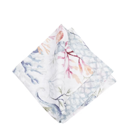 C and F Home Napkin, Mauve Fish Nori, Reversible