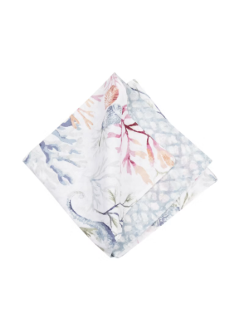 C and F Home Napkin, Mauve Fish Nori, Reversible