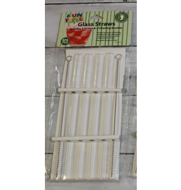 fun time Glass Straws With Cleaner, Set of 4 disc