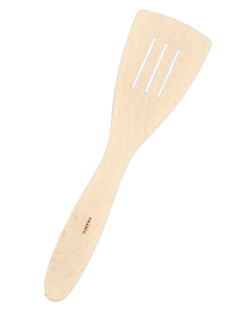Pacific Merchants Beechwood EXTRA Wide FLAT,SLOTTED Spatula, Beveled Edge 12"