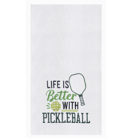 C and F Home Towel, Life Better with Pickleball, floursack