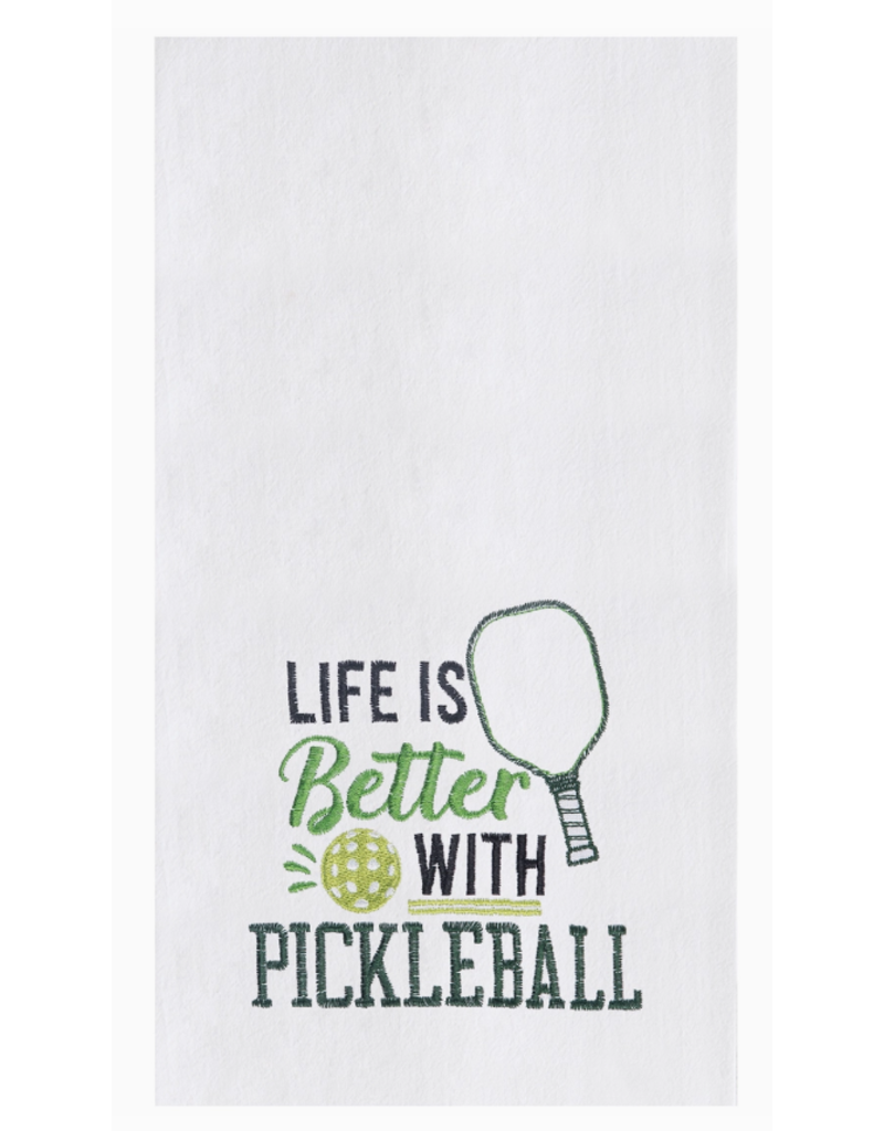 C and F Home Towel, Life Better with Pickleball, floursack