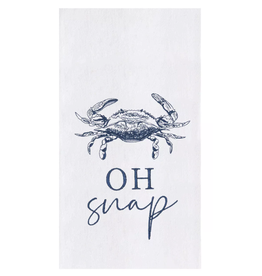 C and F Home Towel, Snap! Crab, floursack