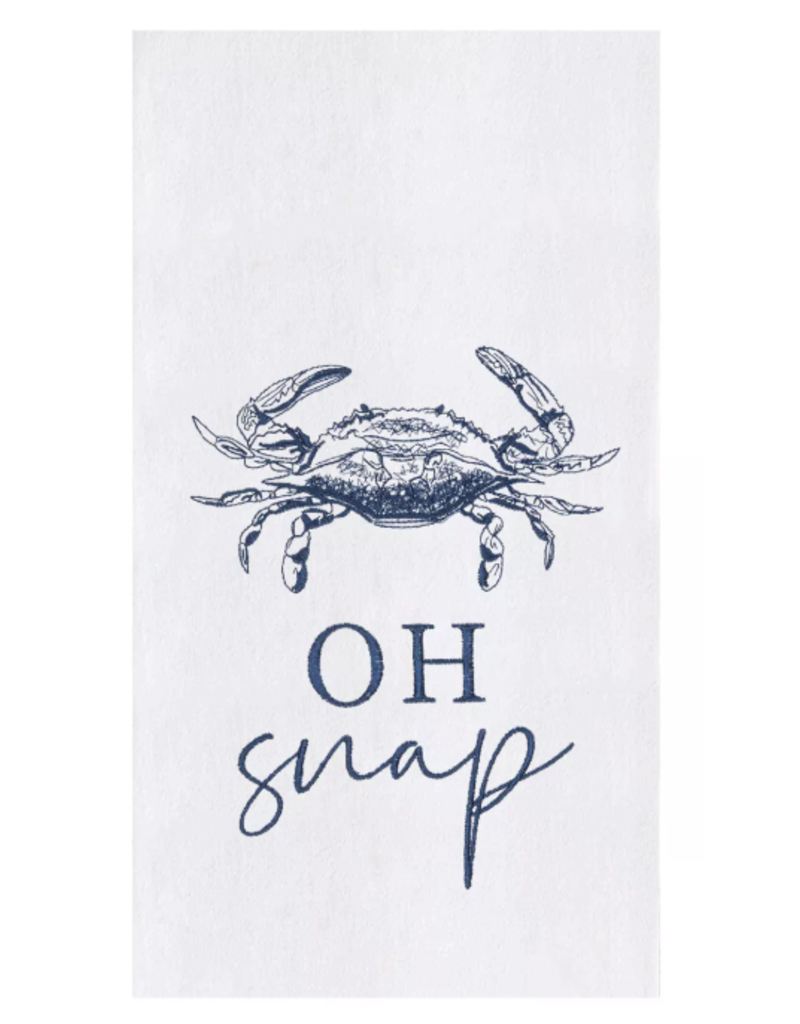 C and F Home Towel, Snap! Crab, floursack