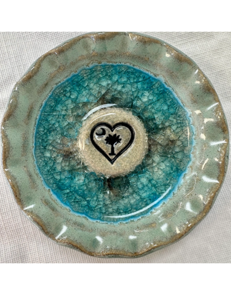 Handmade Pottery Dish, South Carolina, 5"