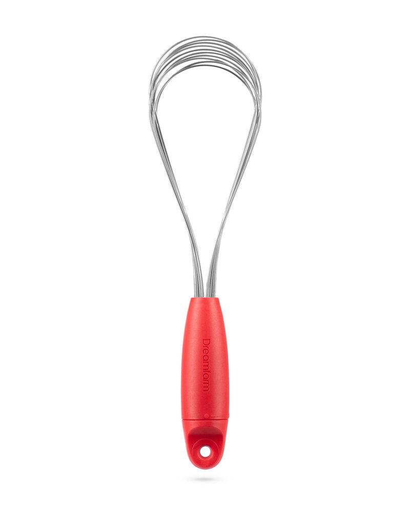DreamFarm Flisk 1 in 1 Balloon & Flat Whisk, red