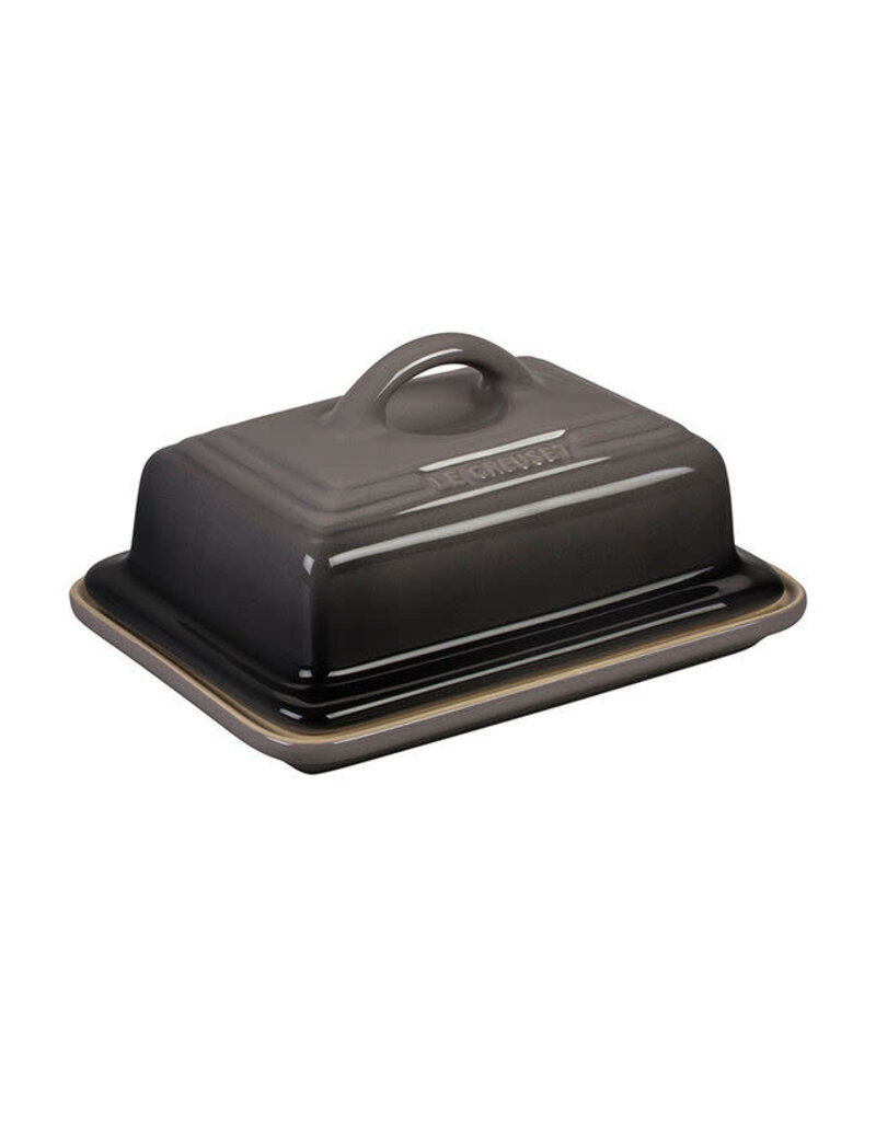 Le Creuset Stoneware Heritage European/2 Stick Butter Dish Oyster Gray