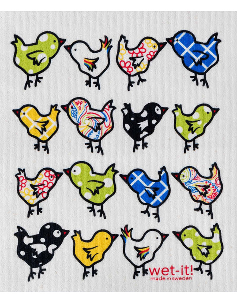 Wet-It Swedish Dish Cloth Little Chickens