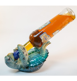 Sea Turtle Drinking Wine Bottle Holder, blue
