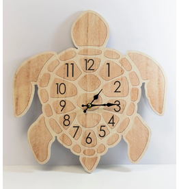 Sea Turtle Die Cut Clock 16" disc