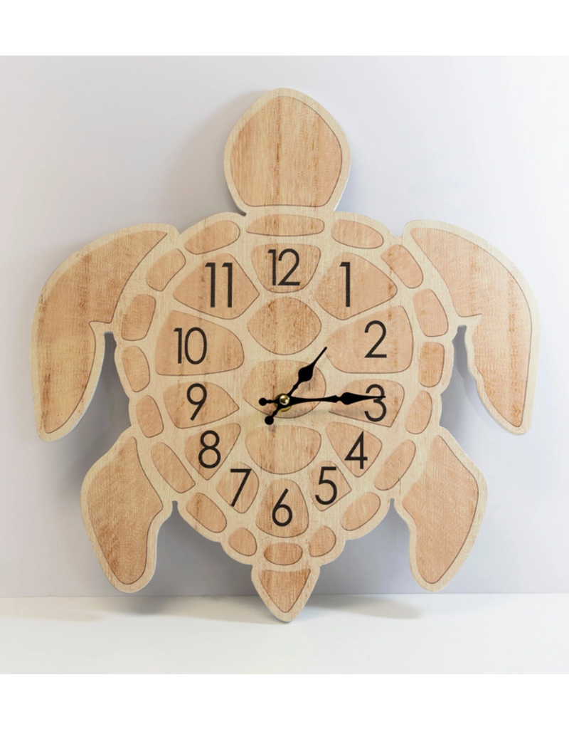 Sea Turtle Die Cut Clock 16"