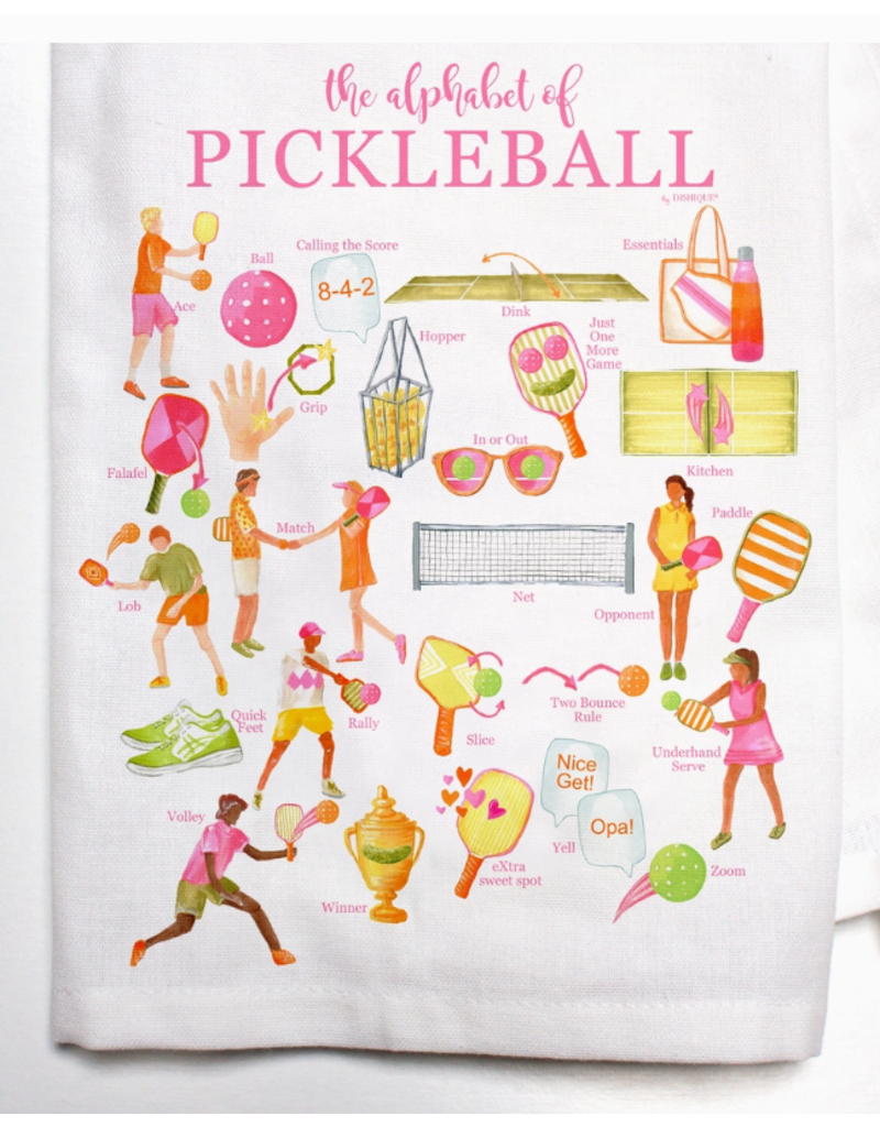 Pickleball Alphabet Dish Towel