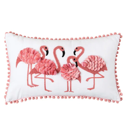 C and F Home Pillow, Flamingo Friends, 12x20