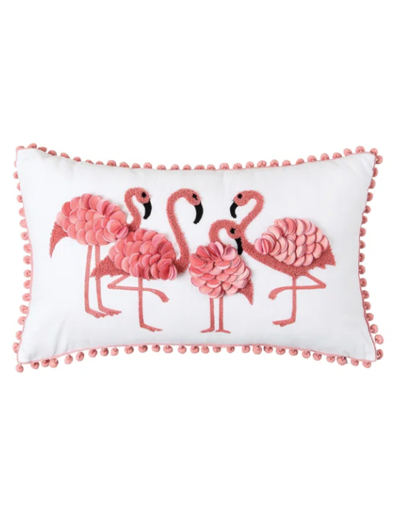 C and F Home Pillow, Flamingo Friends, 12x20