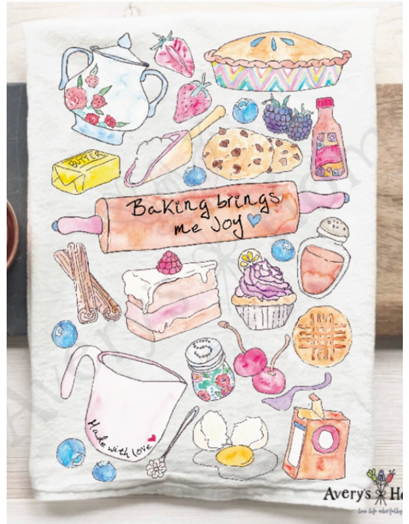 Dish Towel, Baking Brings Me Joy