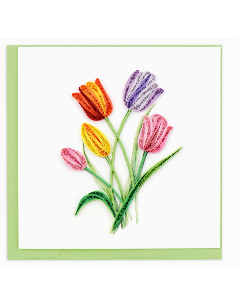 Quilling Card Greeting Card, Quill - Everyday, Tulips, 6x6