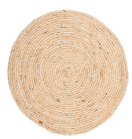 C and F Home Placemat, White Seagrass, Round