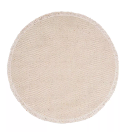 C and F Home Placemat, Frayed Sand, Round