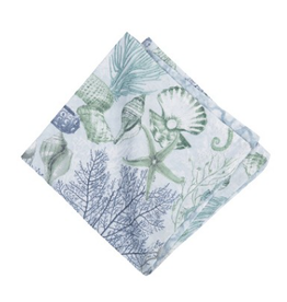 C and F Home Napkin, Shoreline Waters, Reversible