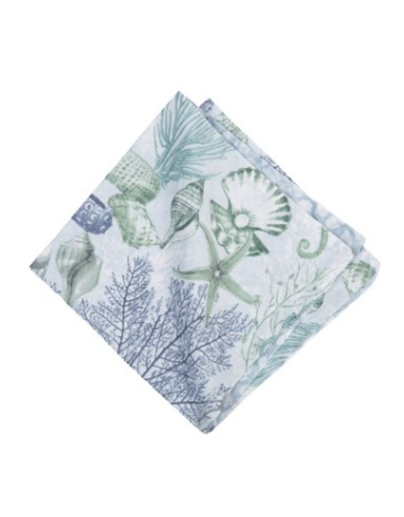 C and F Home Napkin, Shoreline Waters, Reversible