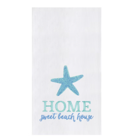 C and F Home Towel, Home Sweet Beach House, floursack disc
